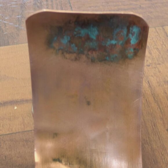 Copper & Brass Cuff Bracelet with Scorpion Design & Abalone Inlay - Picture 3 of 3